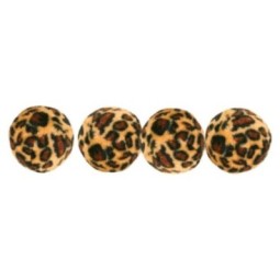 4pk balls leopard print